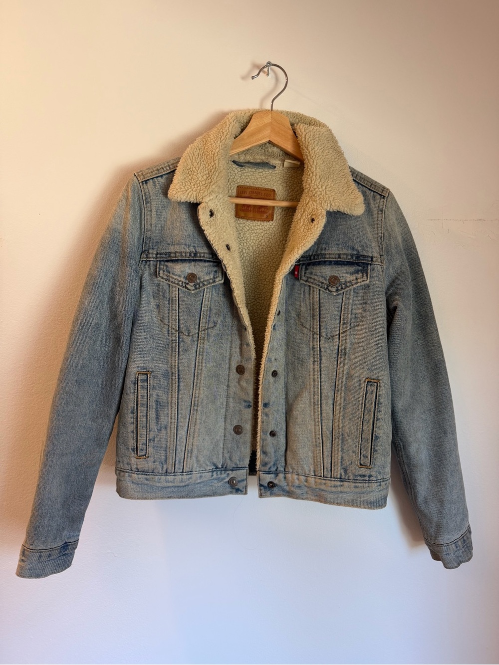 Levi's Light Blue Denim Sherpa-Lined Trucker Jacket